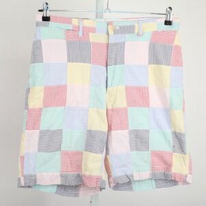 Polo Golf Ralph Lauren Shorts Mens 32 Patchwork Multi Stripe Seersucker Prep